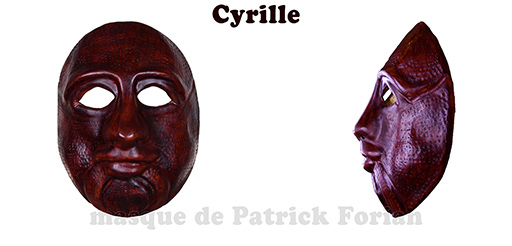 Cyrille : Masque expressif entier, en cuir, réalisé par Patrick Forian