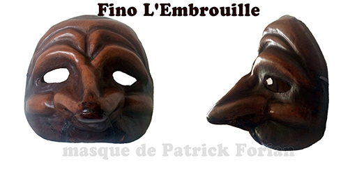 hybride mask related to zanni and Pulchinnella
