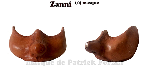 Masque de Zanni, en version quart de masque